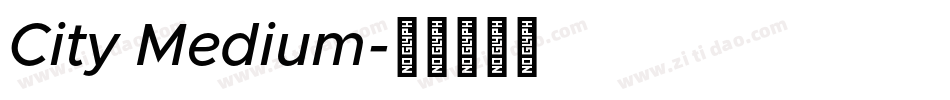 City Medium字体转换